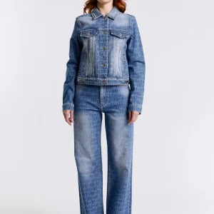 GIACCA DENIM STAMPA LOGO