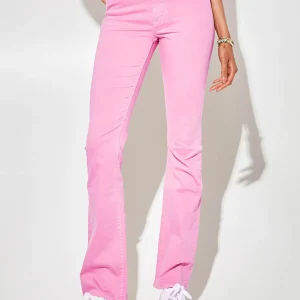 Pantaloni Colorati a Zampa a Vita Alta